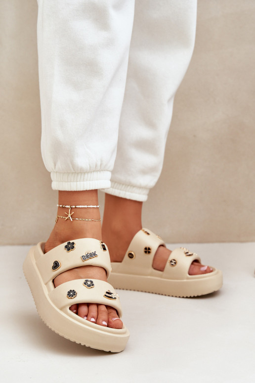 LichtgeInicht pantoffels Damespantoffels Z Przypinkami beige Ravanala LichtgeInicht pantoffels Damespantoffels Z Przypinkami beige Ravanala