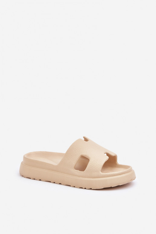 LichtgeInicht pantoffels Slippers Met uitsparingen beige Neladith LichtgeInicht pantoffels Slippers Met uitsparingen beige Neladith