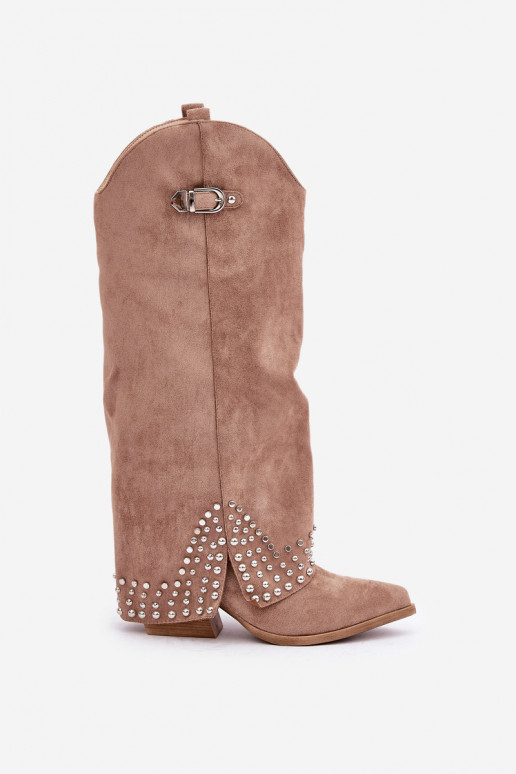 Laarzen met hakken Iveliri zandkleur Laarzen met hakken Iveliri zandkleur