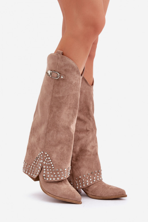 Laarzen met hakken Iveliri zandkleur Laarzen met hakken Iveliri zandkleur