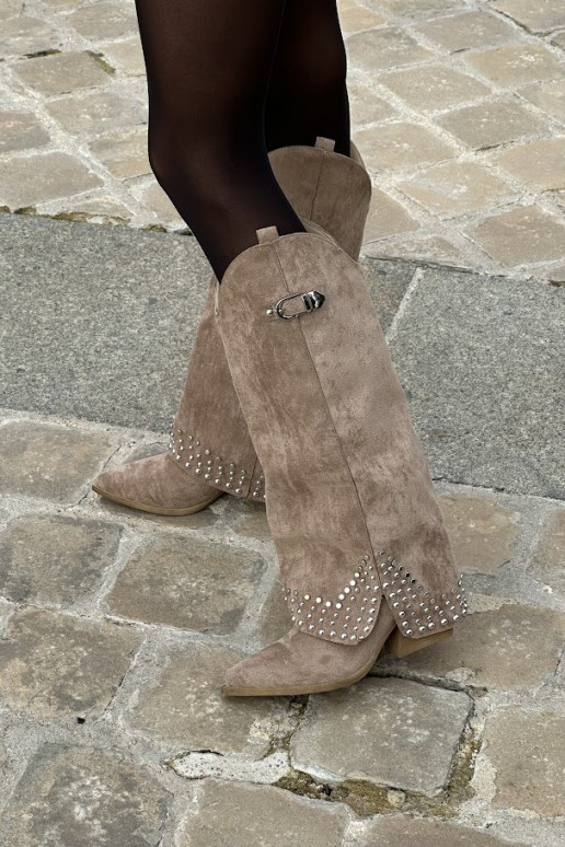 Laarzen met hakken Iveliri zandkleur Laarzen met hakken Iveliri zandkleur