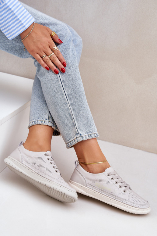 Echt leren sneakers grijs Cloesa Echt leren sneakers grijs Cloesa