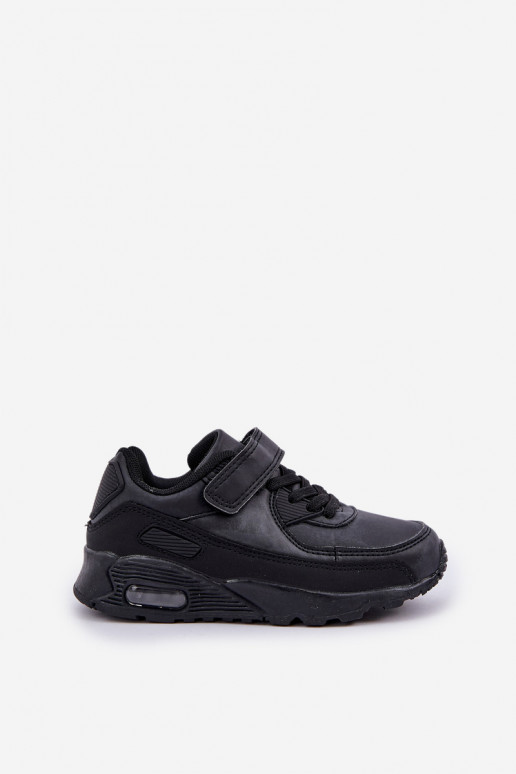 Kindersneaker model schoenen met zelfklevende sluitingen, kleur zwart Krissandra