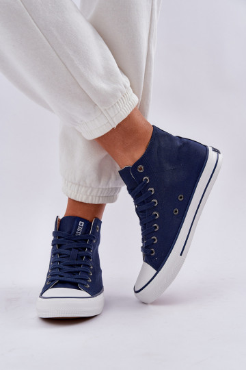 Dames vrijetijdsschoenen met laarzen Big Star DD274333 donkerblauIn