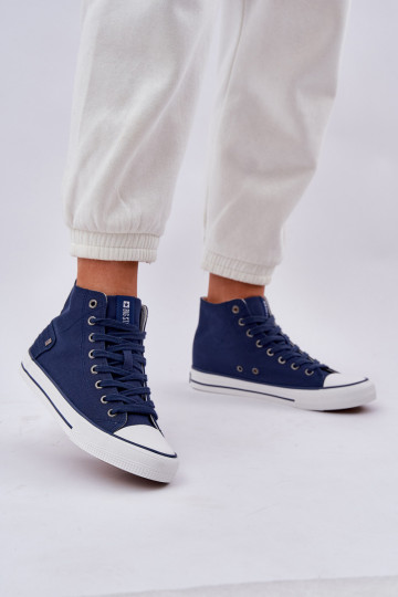 Dames vrijetijdsschoenen met schacht Big Star DD274333 donkerblauwe kleur 2