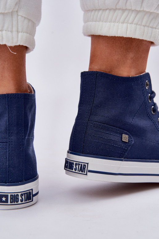 Dames vrijetijdsschoenen met laarzen Big Star DD274333 donkerblauIn Dames vrijetijdsschoenen met laarzen Big Star DD274333 donkerblauIn