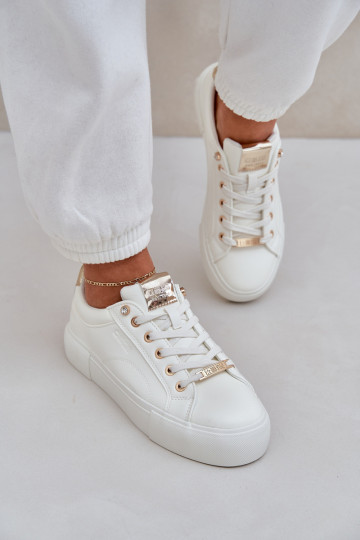 Dames Sneakers model schoenen Big Star NN274211 witte kleur 2