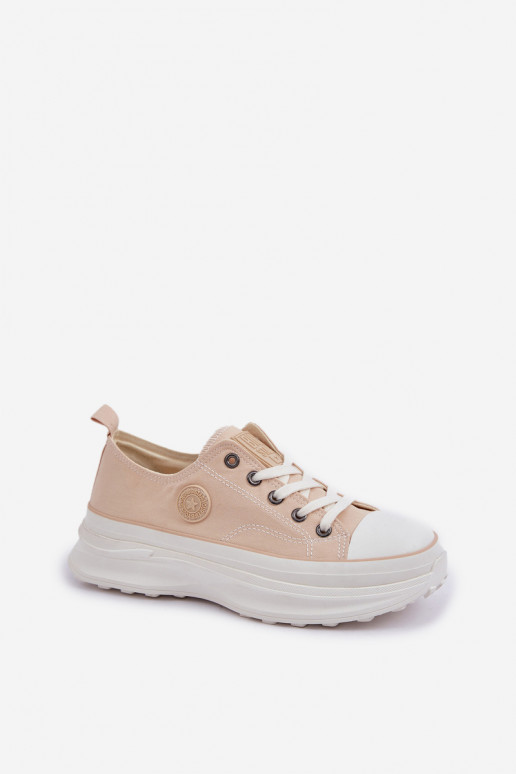 Damesschoenen met trendy massieve zolen Big Star NN274127 beige