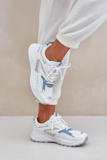 Sportschoenen Dames Big Star NN274A094 HI-POLY SYSTEM wit-blauw 2