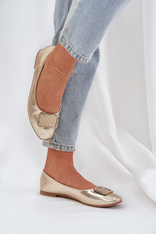 Eko Ballerinas met ornamenten gouden kleur Tulnelia