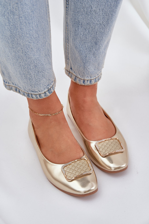 Eko Ballerinas met ornamenten gouden kleur Tulnelia