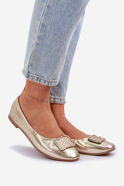 Eko Ballerinas met ornamenten gouden kleur Tulnelia