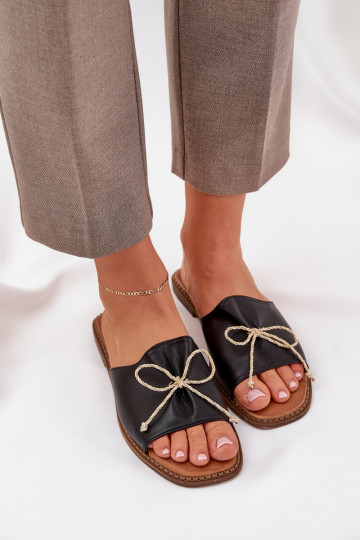 Slippers Op een platte zool versieren Kokardką zInart Deonelis