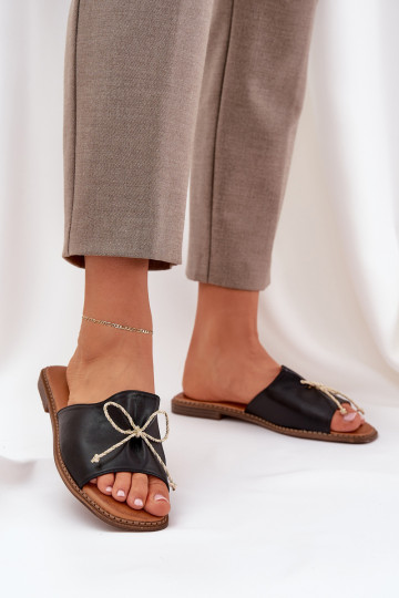 Slippers Op een platte zool versieren Kokardką zInart Deonelis 2