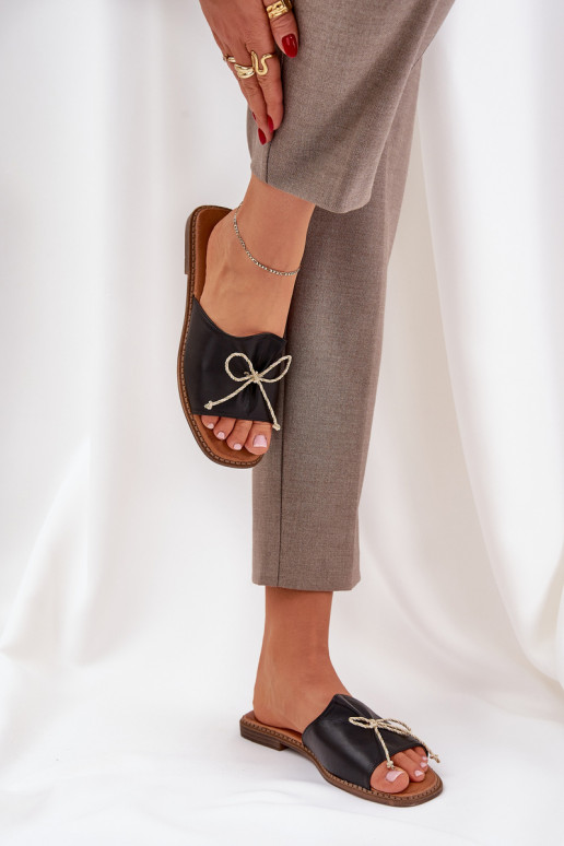 Slippers Op een platte zool versieren Kokardką zInart Deonelis Slippers Op een platte zool versieren Kokardką zInart Deonelis