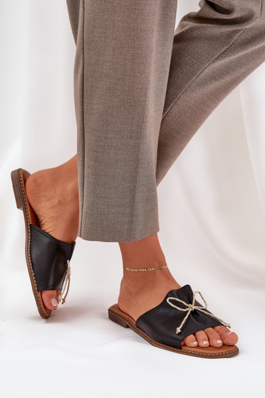 Slippers Op een platte zool versieren Kokardką zInart Deonelis Slippers Op een platte zool versieren Kokardką zInart Deonelis