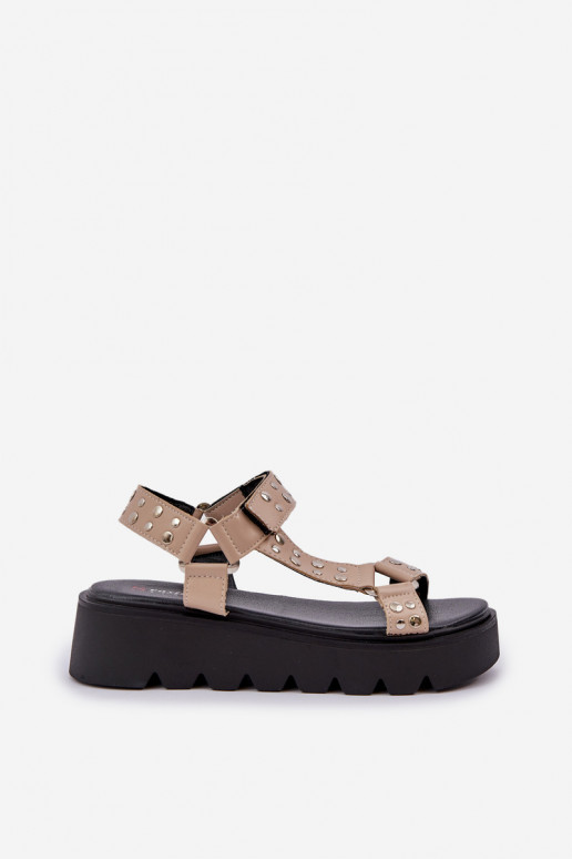 Versierd sandalen met platform beige Tatellia Versierd sandalen met platform beige Tatellia
