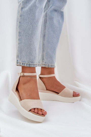 LichtgeInicht sandalen met platform I Delicaatm Koturnie ivoor Gillifia 2