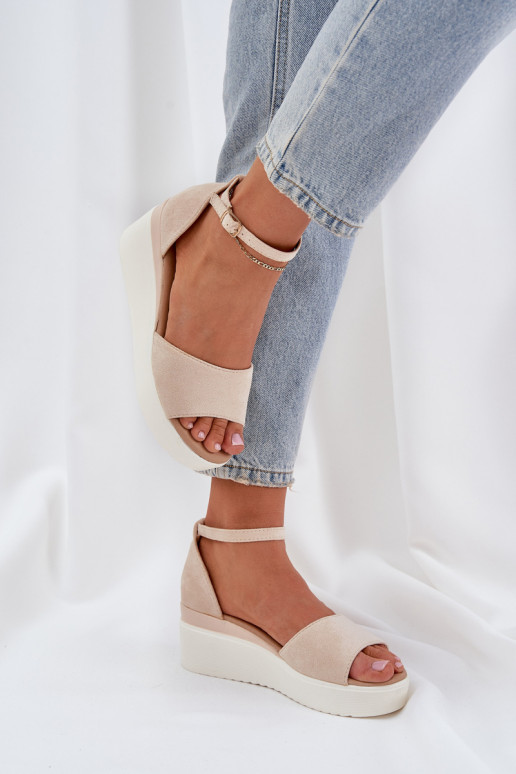 LichtgeInicht sandalen met platform I Delicaatm Koturnie ivoor Gillifia LichtgeInicht sandalen met platform I Delicaatm Koturnie ivoor Gillifia