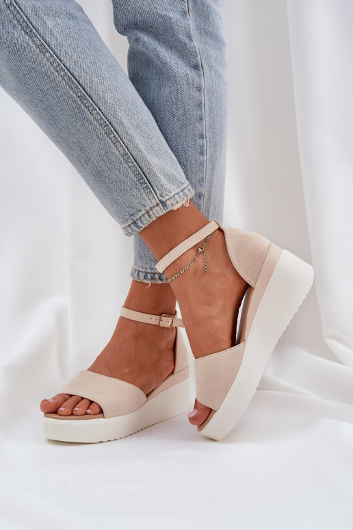 LichtgeInicht sandalen met platform I Delicaatm Koturnie ivoor Gillifia LichtgeInicht sandalen met platform I Delicaatm Koturnie ivoor Gillifia