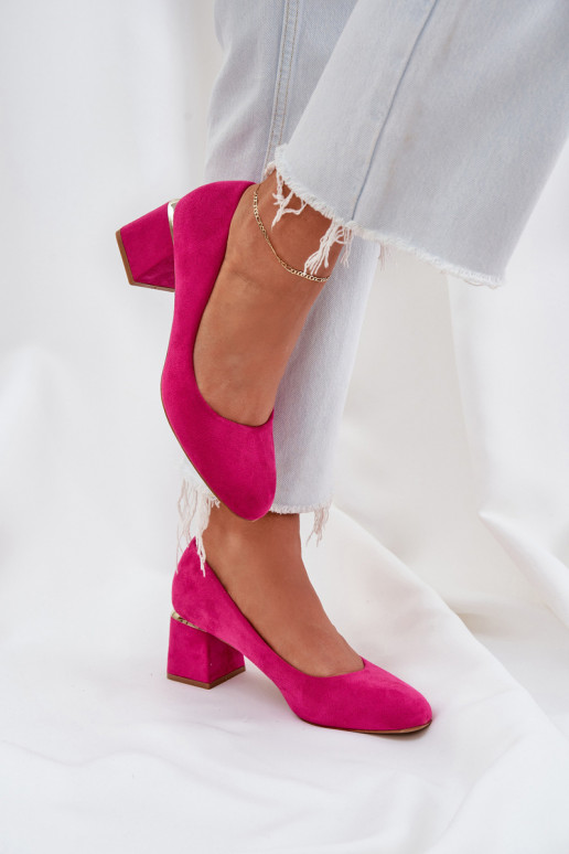 Eko Suede schoenen met hakken roze Veniffia