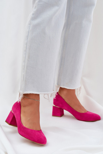 Eko Suede schoenen met hakken roze Veniffia 2