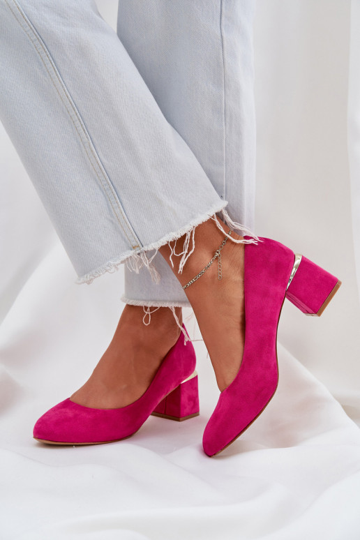 Eko Suede schoenen met hakken roze Veniffia