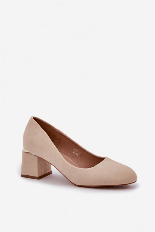 Eko Suede schoenen met hakken beige Veniffia