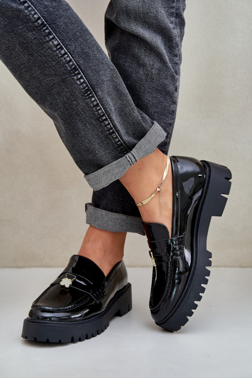 Gelakte mocassins Dames Z Przypinką teddyberen zInart INulinea Gelakte mocassins Dames Z Przypinką teddyberen zInart INulinea