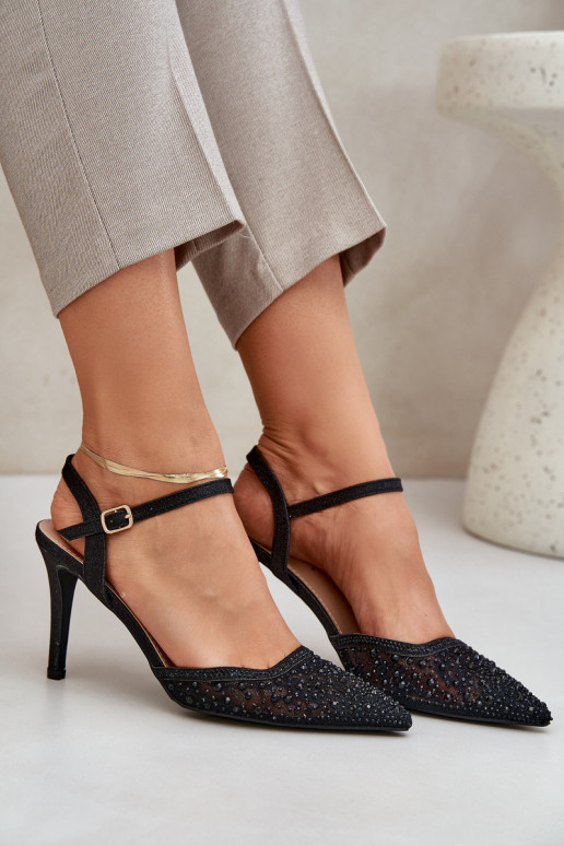 Versierd Hakken met open hiel zInart Opnadra