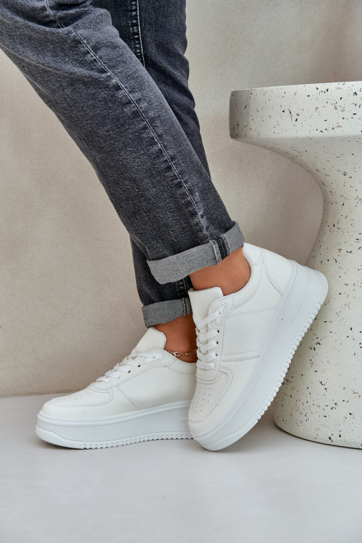 Klassieke sneakers van ecoleer met platform Initte kleur Dorreia