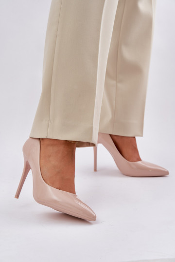 met lakeffect Hakken Ze Szpiczastymi Noskami beige Vizana
