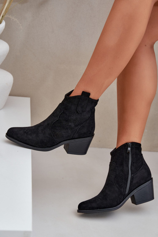 Laarzen in coInboystijl Opar het kasteel Eko OpengeInerkt suède S.Barski HY51-061 zInart