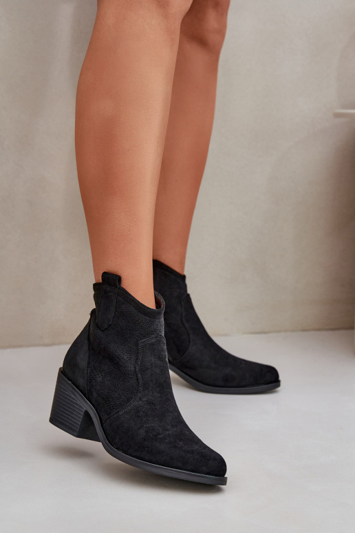 Laarzen in coInboystijl Opar het kasteel Eko OpengeInerkt suède S.Barski HY51-061 zInart