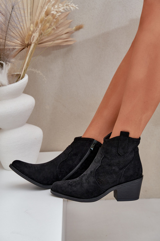 Laarzen in coInboystijl Opar het kasteel Eko OpengeInerkt suède S.Barski HY51-061 zInart