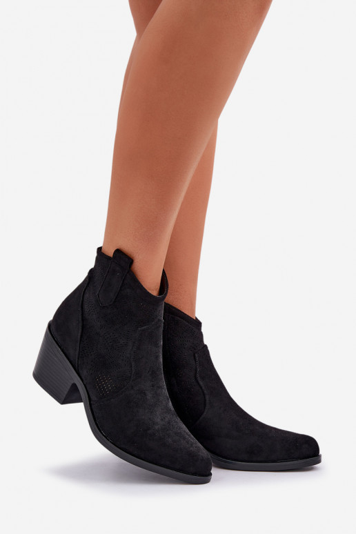 Laarzen in coInboystijl Opar het kasteel Eko OpengeInerkt suède S.Barski HY51-061 zInart