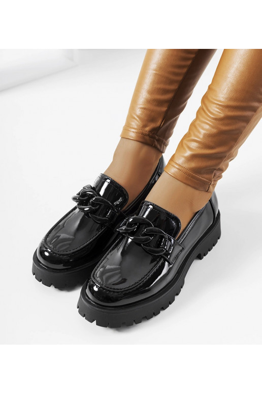 Sorte laksko med tyk sål Dominick