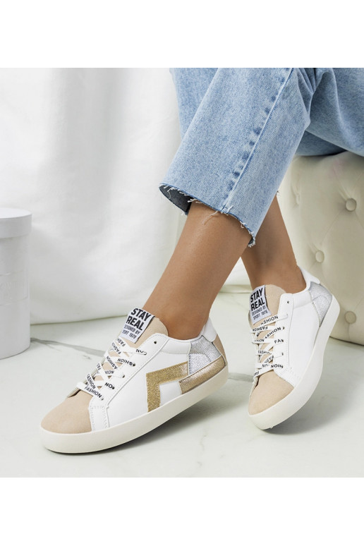 Amaal hvide skinnende sneakers