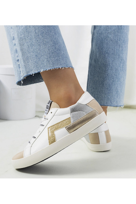 Amaal hvide skinnende sneakers