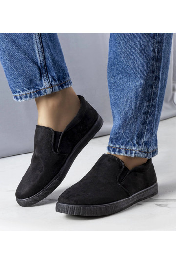 Sorte øko-ruskind sneakers...