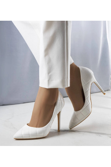 Hvide quiltede Lore hæle