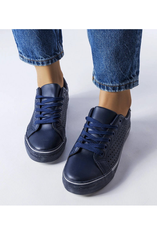 Marineblå Joffre øko-læder sneakers