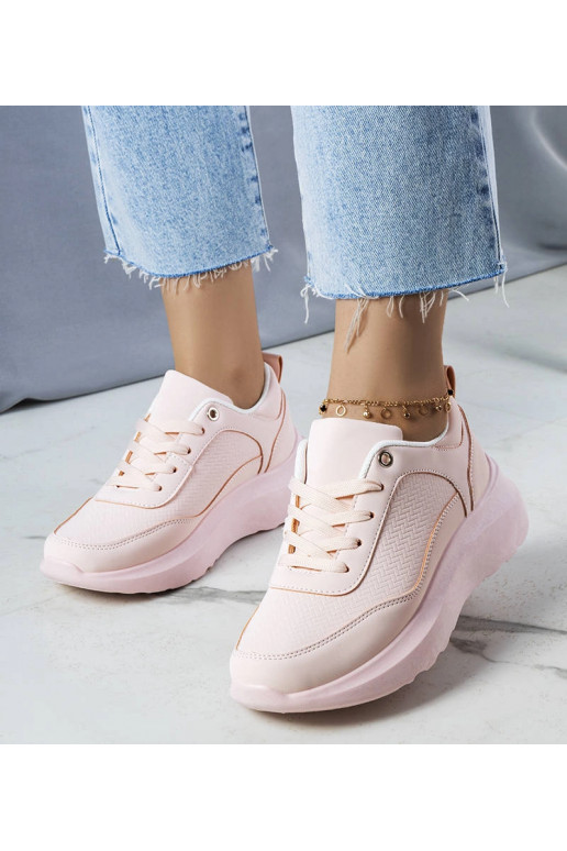 Pink sneakers med en trendy Panetier sål