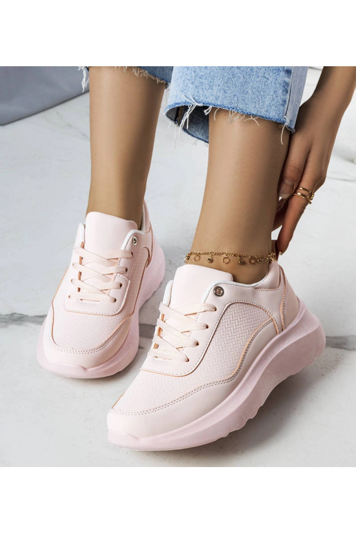 Pink sneakers med en trendy Panetier sål