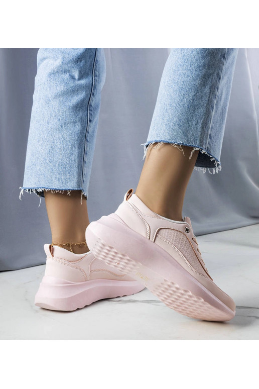 Pink sneakers med en trendy Panetier sål
