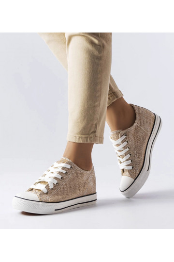 Guld glitter Kreta wedge...