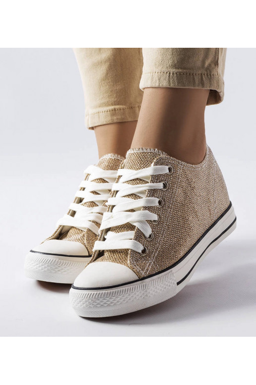 Guld glitter Kreta wedge sneakers