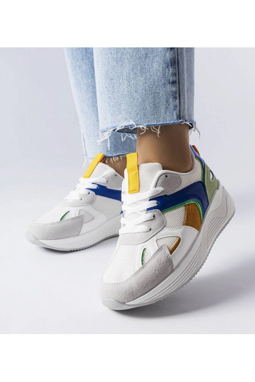 Riel hvide sneakers i blandet materiale
