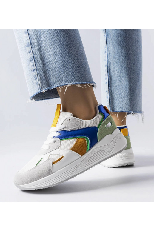 Riel hvide sneakers i blandet materiale