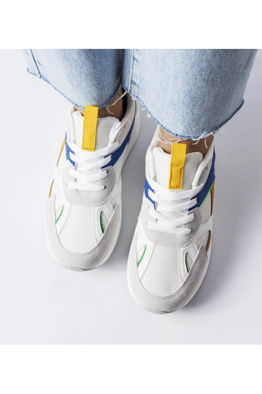 Riel hvide sneakers i blandet materiale